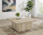 Home & Sleep Outlet - Devar Square Engineered Wood Coffee Table Distressed Pine