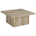 Home & Sleep Outlet - Devar Square Engineered Wood Coffee Table Distressed Pine