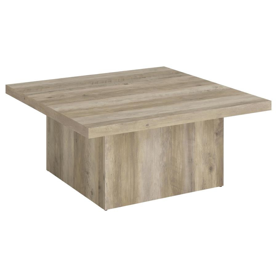 Home & Sleep Outlet - Devar Square Engineered Wood Coffee Table Distressed Pine