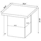 Home & Sleep Outlet - Devar 2-piece Square Coffee and End Table Set Dark Pine