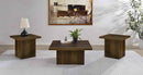 Devar 3-piece Square Coffee and End Table Set Dark Pine