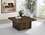 Home & Sleep Outlet - Devar Square Engineered Wood Cocktail Coffee Table Dark Pine