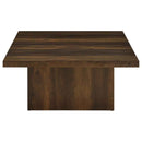 Devar Square Engineered Wood Cocktail Coffee Table Dark Pine