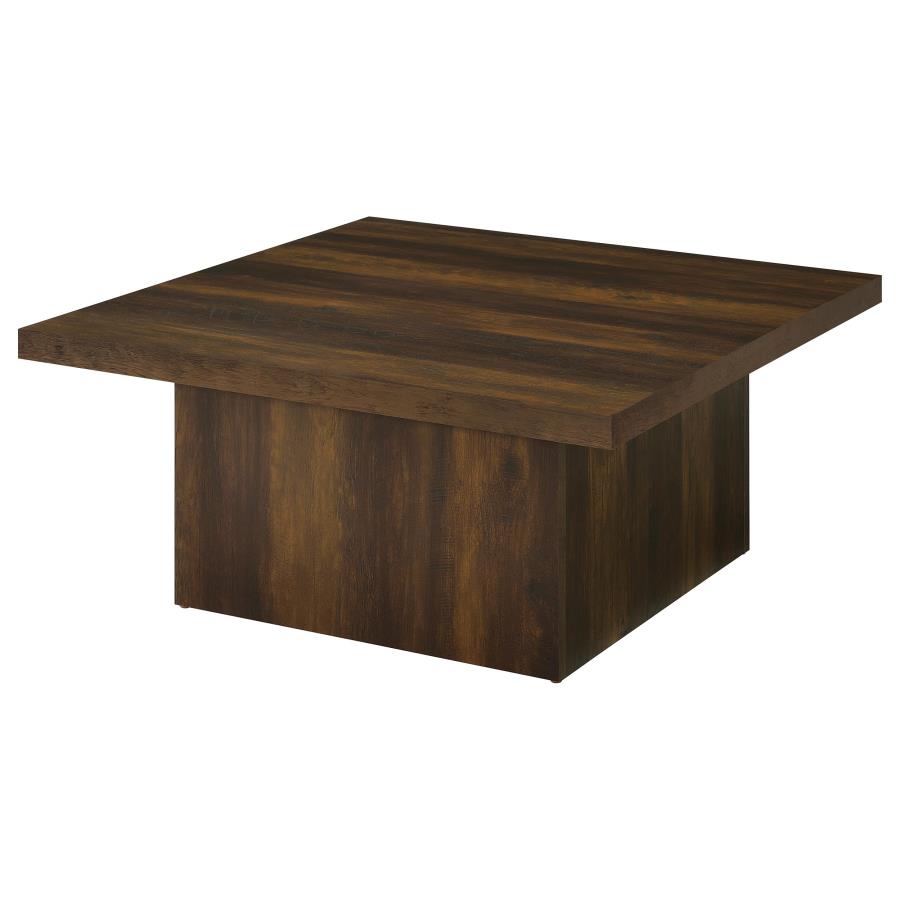 Home & Sleep Outlet - Devar Square Engineered Wood Cocktail Coffee Table Dark Pine
