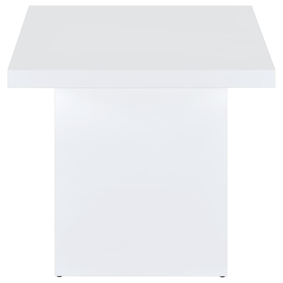 Home & Sleep Outlet - Devar 2-piece Square Coffee End Table Set White High Gloss