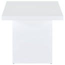 Devar 2-piece Square Coffee End Table Set White High Gloss