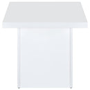 Devar 2-piece Square Coffee End Table Set White High Gloss