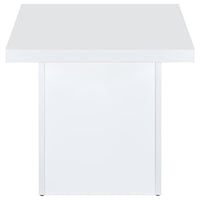 Devar 2-piece Square Coffee End Table Set White High Gloss