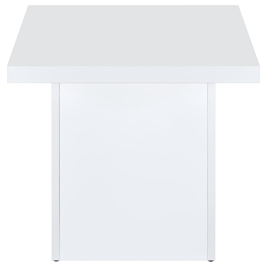 Home & Sleep Outlet - Devar 2-piece Square Coffee End Table Set White High Gloss