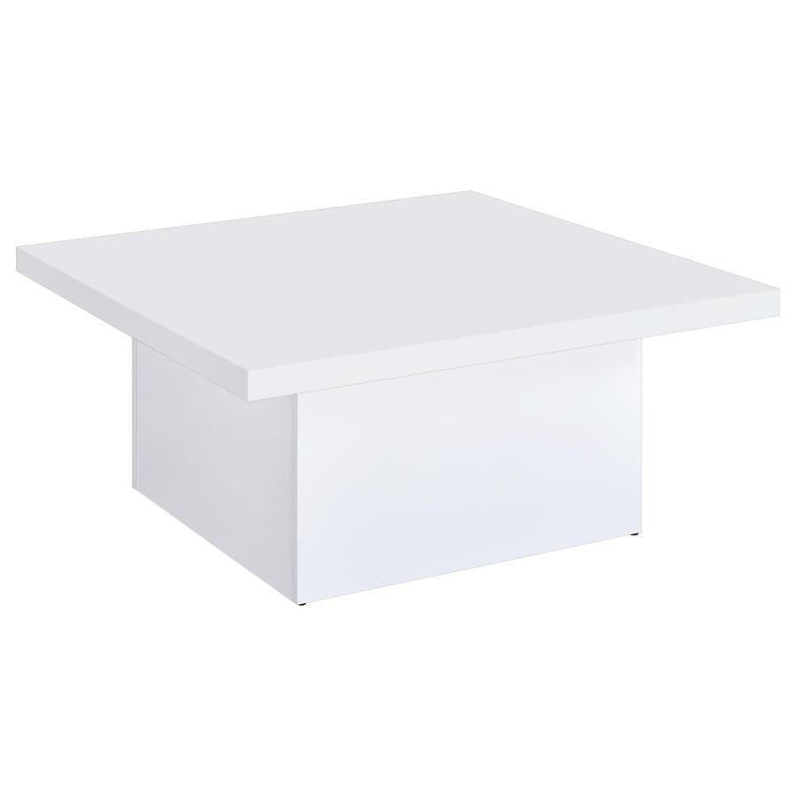Home & Sleep Outlet - Devar 2-piece Square Coffee End Table Set White High Gloss