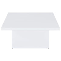 Devar 2-piece Square Coffee End Table Set White High Gloss