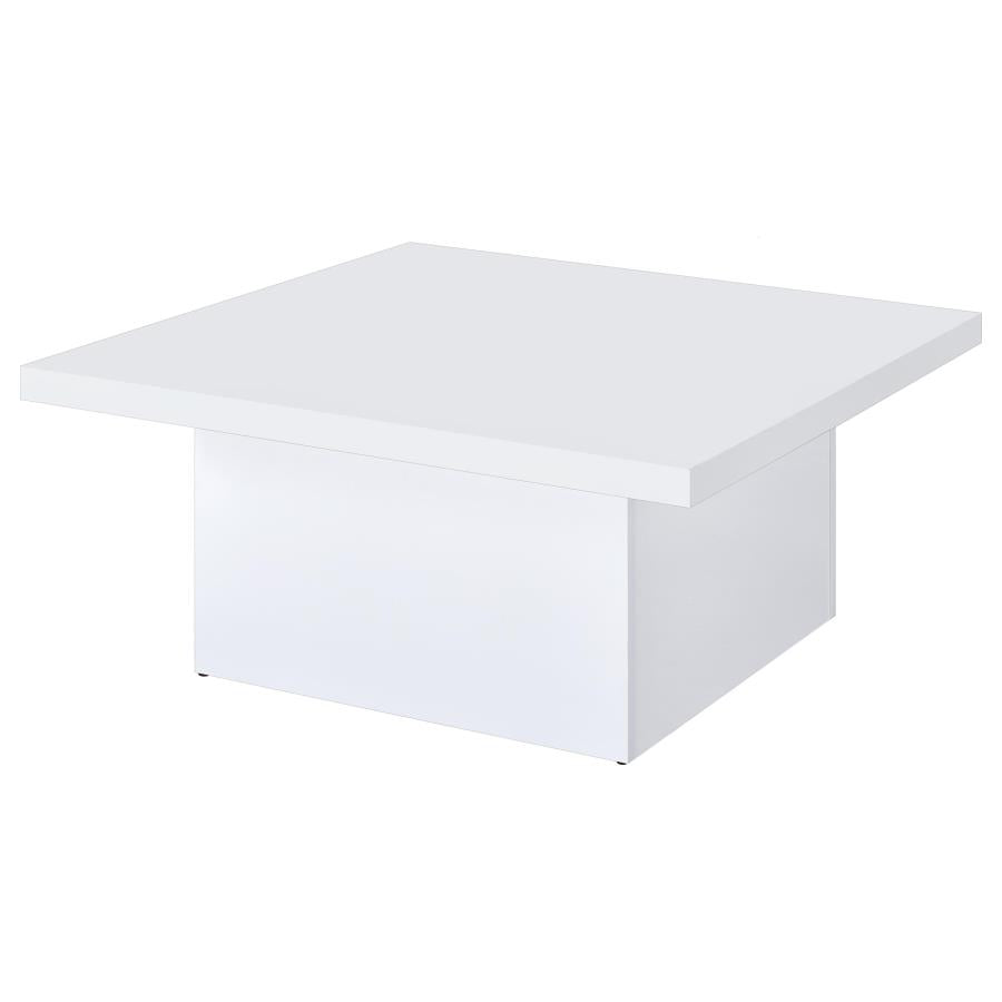 Home & Sleep Outlet - Devar 2-piece Square Coffee End Table Set White High Gloss