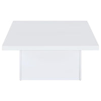 Devar 2-piece Square Coffee End Table Set White High Gloss