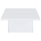 Home & Sleep Outlet - Devar 2-piece Square Coffee End Table Set White High Gloss