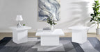 Home & Sleep Outlet - Devar 3-piece Square Coffee End Table Set White High Gloss