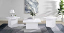 Devar 3-piece Square Coffee End Table Set White High Gloss