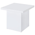 Home & Sleep Outlet - Devar 3-piece Square Coffee End Table Set White High Gloss