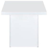 Devar 3-piece Square Coffee End Table Set White High Gloss