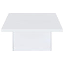 Devar 3-piece Square Coffee End Table Set White High Gloss