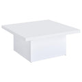 Home & Sleep Outlet - Devar Square Engineered Wood Coffee Table White High Gloss