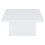 Home & Sleep Outlet - Devar Square Engineered Wood Coffee Table White High Gloss