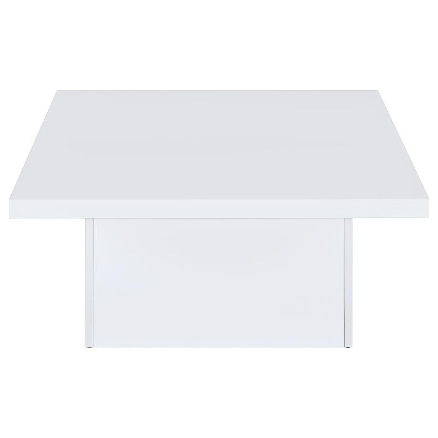 Home & Sleep Outlet - Devar Square Engineered Wood Coffee Table White High Gloss