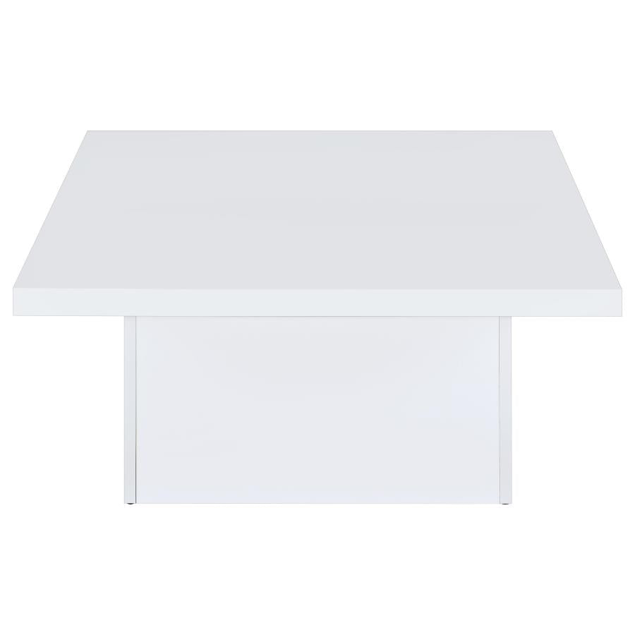Home & Sleep Outlet - Devar Square Engineered Wood Coffee Table White High Gloss