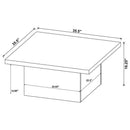 Devar Square Engineered Wood Coffee Table White High Gloss