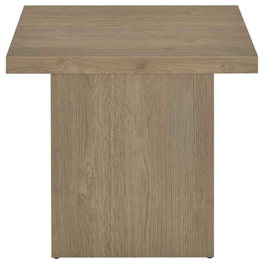 Devar 2-piece Square Cocktail Coffee End Table Set Latte