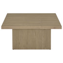 Devar 2-piece Square Cocktail Coffee End Table Set Latte