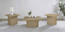 Devar 3-piece Square Cocktail Coffee End Table Set Latte