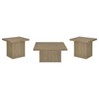 Home & Sleep Outlet - Devar 3-piece Square Cocktail Coffee End Table Set Latte