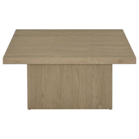Devar 3-piece Square Cocktail Coffee End Table Set Latte