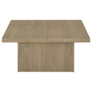 Devar 3-piece Square Cocktail Coffee End Table Set Latte