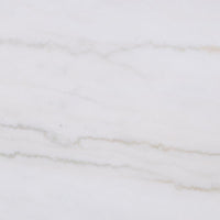 Jason Round White Marble Top Side End Table Greige