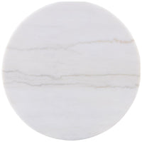 Jason 2-piece Round White Marble Coffee Table Set Greige