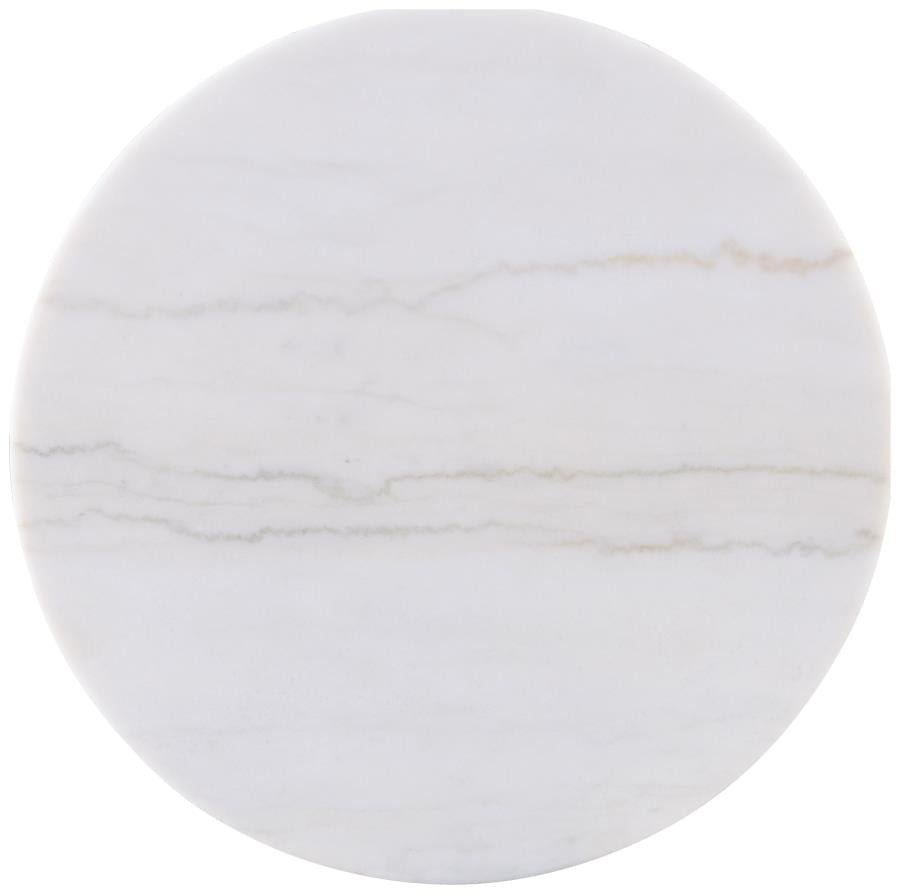 Home & Sleep Outlet - Jason 2-piece Round White Marble Coffee Table Set Greige