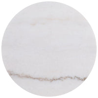 Jason 2-piece Round White Marble Coffee Table Set Honey Brown