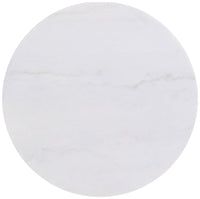 Jason 2-piece Round White Marble Coffee Table Set Honey Brown