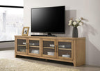 Home & Sleep Outlet - Brenham 79-inch 4-door TV Stand Media Console Washed Oak