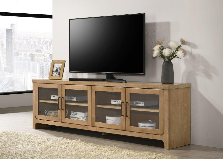 Home & Sleep Outlet - Brenham 79-inch 4-door TV Stand Media Console Washed Oak