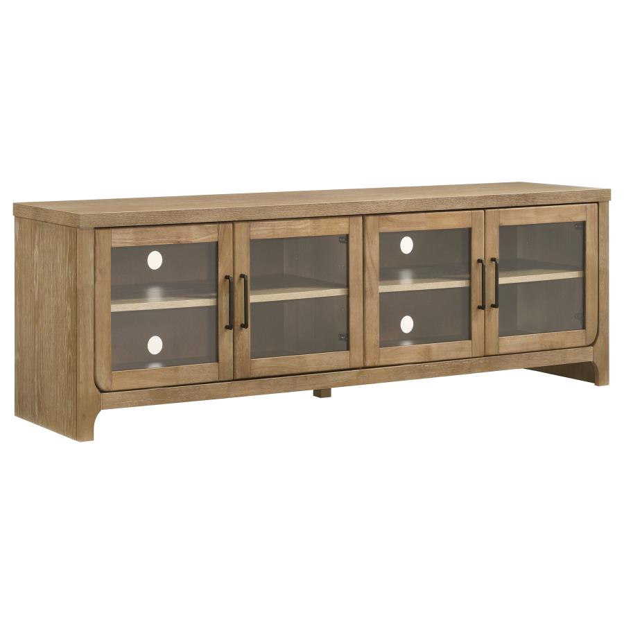 Home & Sleep Outlet - Brenham 79-inch 4-door TV Stand Media Console Washed Oak