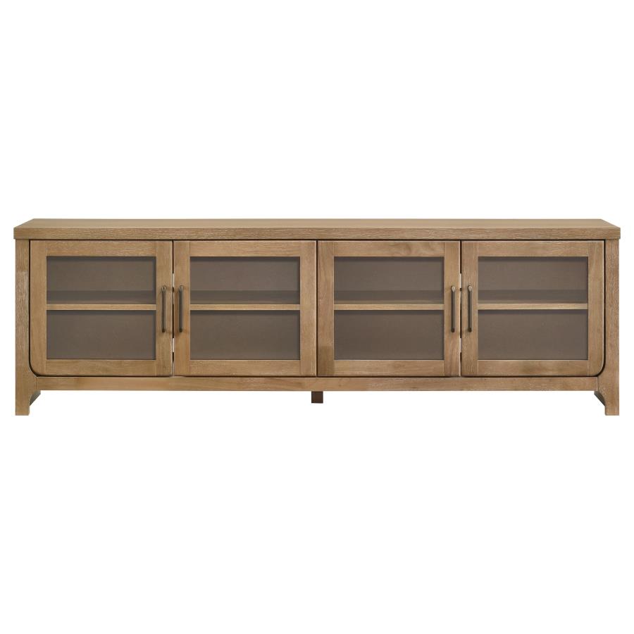 Home & Sleep Outlet - Brenham 79-inch 4-door TV Stand Media Console Washed Oak