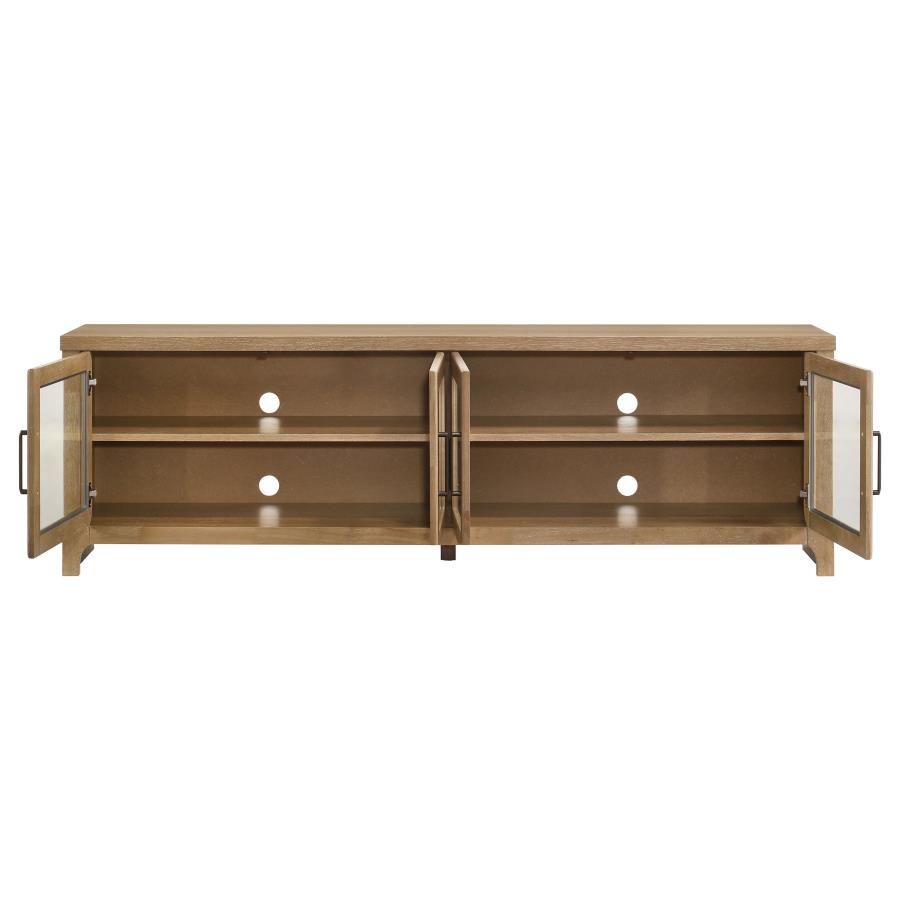 Home & Sleep Outlet - Brenham 79-inch 4-door TV Stand Media Console Washed Oak