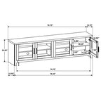Home & Sleep Outlet - Brenham 79-inch 4-door TV Stand Media Console Washed Oak