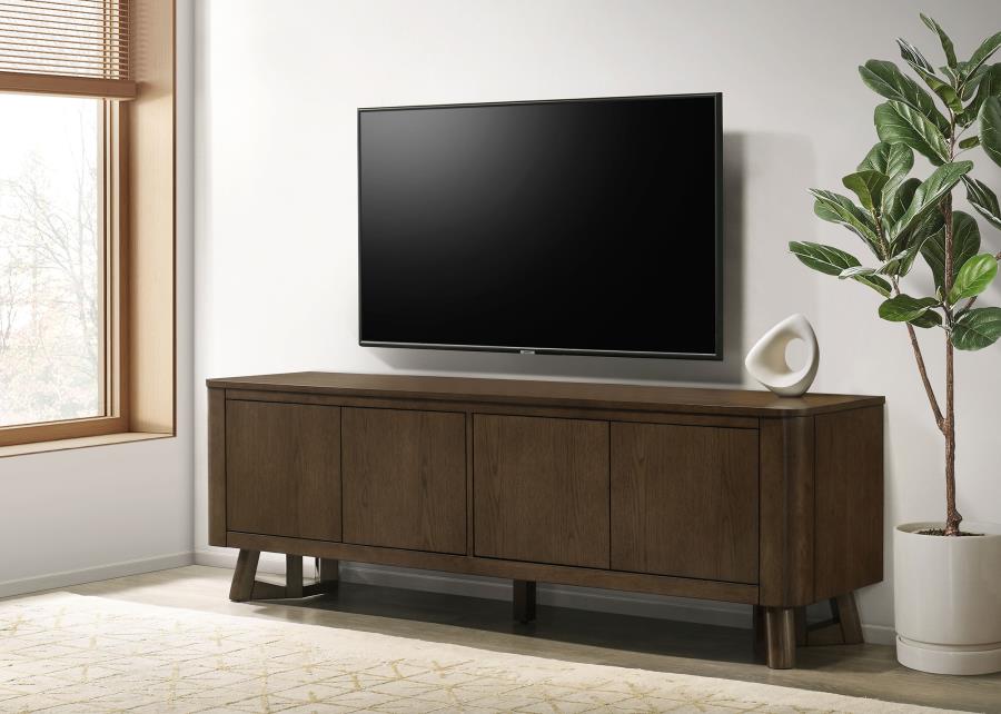 Home & Sleep Outlet - Trotter 71-inch 4-Door Wood TV Stand Media Console Brown