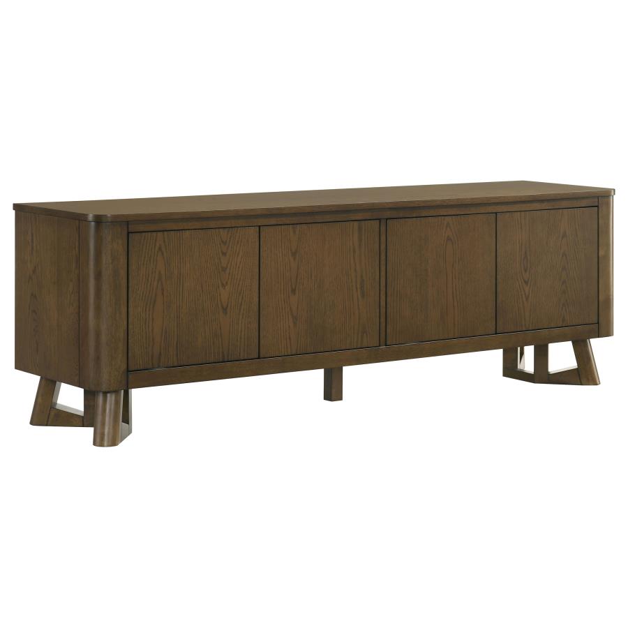 Home & Sleep Outlet - Trotter 71-inch 4-Door Wood TV Stand Media Console Brown