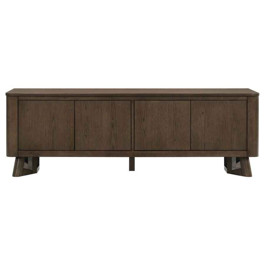 Trotter 71-inch 4-Door Wood TV Stand Media Console Brown