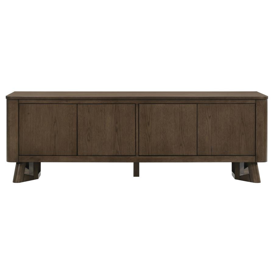 Home & Sleep Outlet - Trotter 71-inch 4-Door Wood TV Stand Media Console Brown