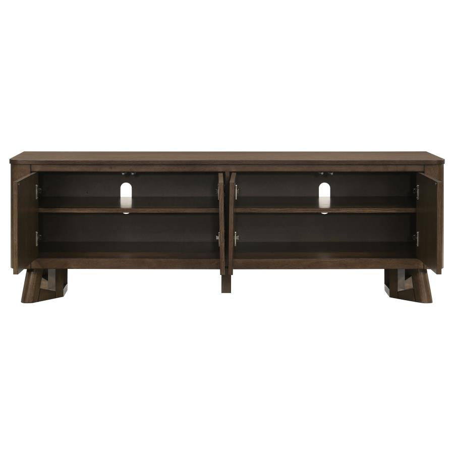 Home & Sleep Outlet - Trotter 71-inch 4-Door Wood TV Stand Media Console Brown